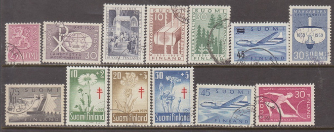 v.1959 Merkit leimattuna