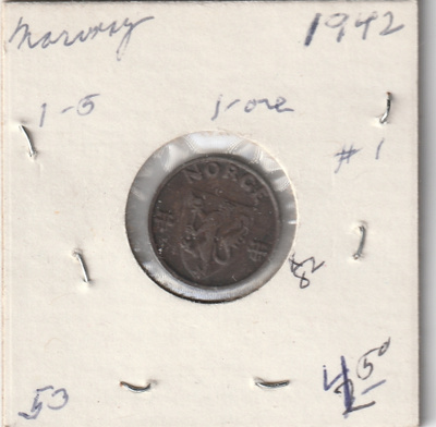 NORWAY 1 ÖRE 1942  (KO-176)