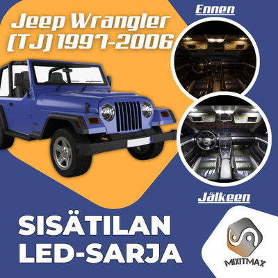 Jeep Wrangler (TJ) Sisätilan LED-sarja 8-osainen