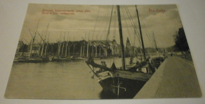 Turku, Aurajoki halkosatamasta siltaa päin, mv pk, k. 1911