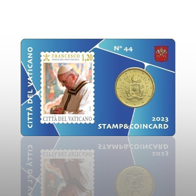 Vatikaani 2023 Postimerkki- ja Kolikkokortti 1,20 € + 0,50 €