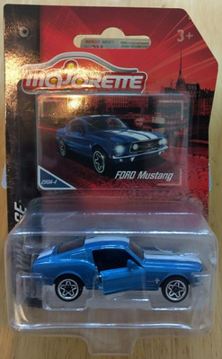 Ford Mustang Fastback 2+2 Blue 1967 Majorette Vintage 1:62