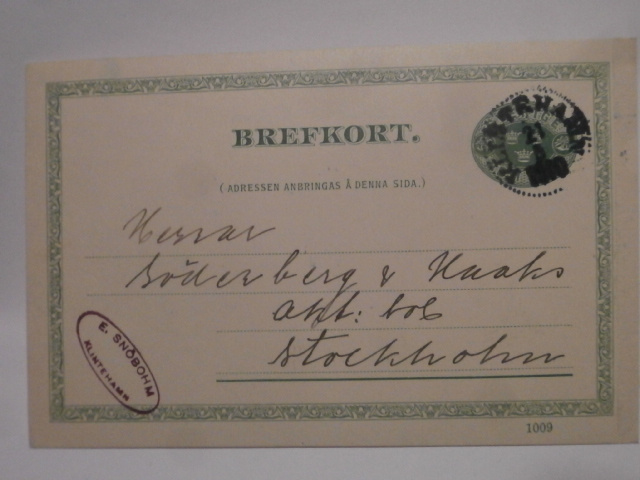 KIRJEKORTTI  4. BREFKORT PV 21.5.1910