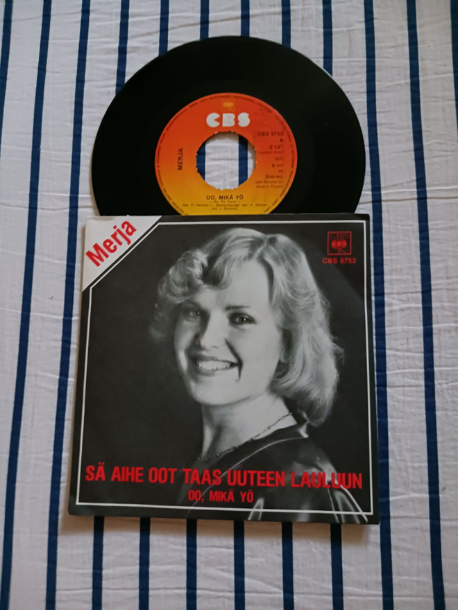 Merja – Oo, Mikä Yö 7" ps orig 1979 Merja Ranta mint