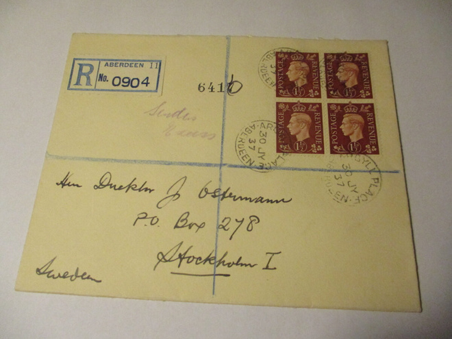 1937 Englanti R kuori Ruotsiin