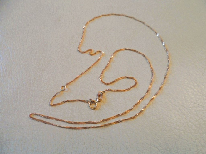 Kultainen 14K ohut ketju 46,5cm