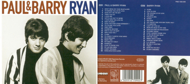 Paul & Barry Ryan – The Best Of 2xCd Ger. 1998