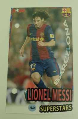 Lionel Messi keräilykortti Boing superstars