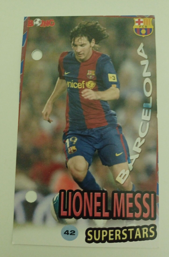 Lionel Messi keräilykortti Boing superstars