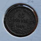 Hopeaa 25 Penniä 1910 Nikolai II - pikkukuva 1