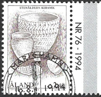 Åland 1994 Kivikausi 2,40 mk välilöpari numero EPL LaPe 088