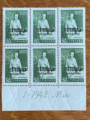 ITÄ-KARJALA MANNERHEIM 50 PENNIÄ NUMERO KUUSILO**