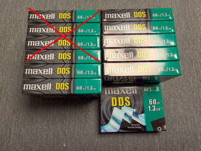 Maxell DDS 60m 120min 1.3Gb 4mm DAT-nauha (8 kpl)