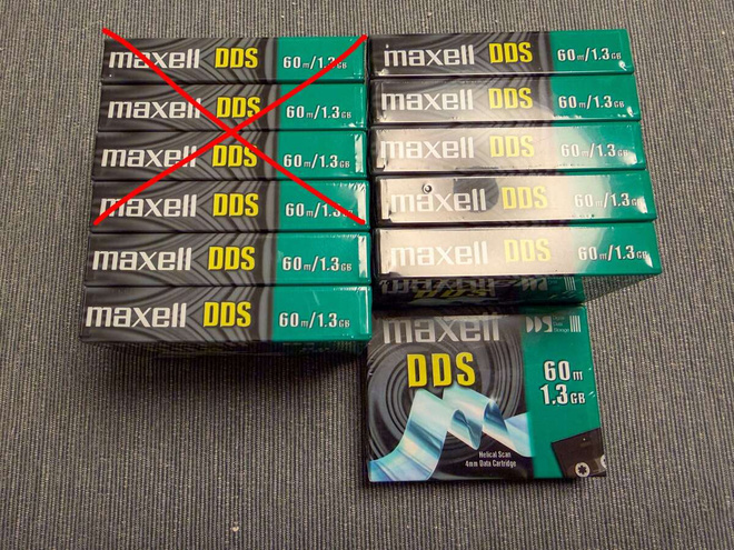 Maxell DDS 60m 120min 1.3Gb 4mm DAT-nauha (8 kpl)