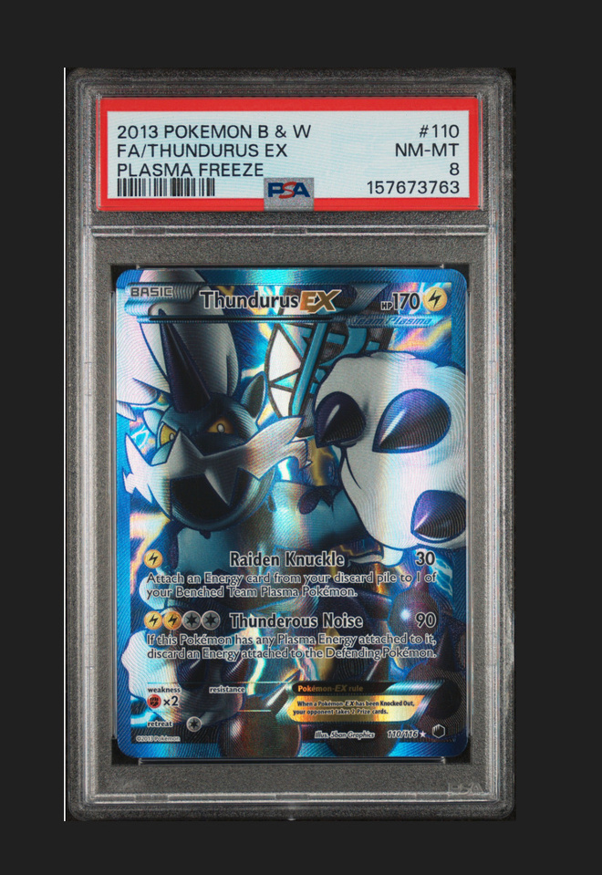 PSA 8 Thundurus EX #110 Pokemon Plasma Freeze