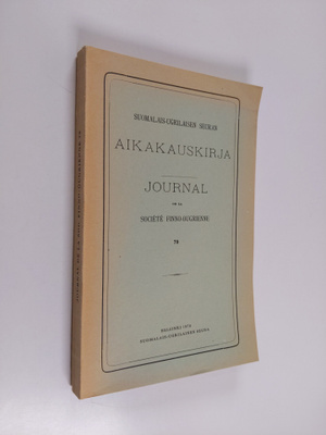 Suomalais-ugrilaisen seuran aikakauskirja 70