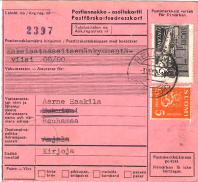 OSOITEK.TAMPERE 50MK SIIRTYMA