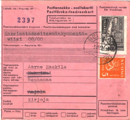 OSOITEK.TAMPERE 50MK SIIRTYMA