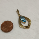 Vintage gold dubble riipus sinisellä kivillä - pikkukuva 3