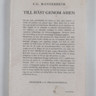C. G. Mannerheim : Till häst genom Asien - pikkukuva 2