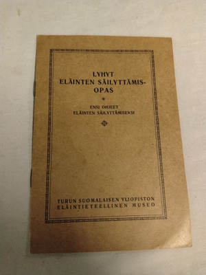 lyhyt eläinten säilyttämisopas