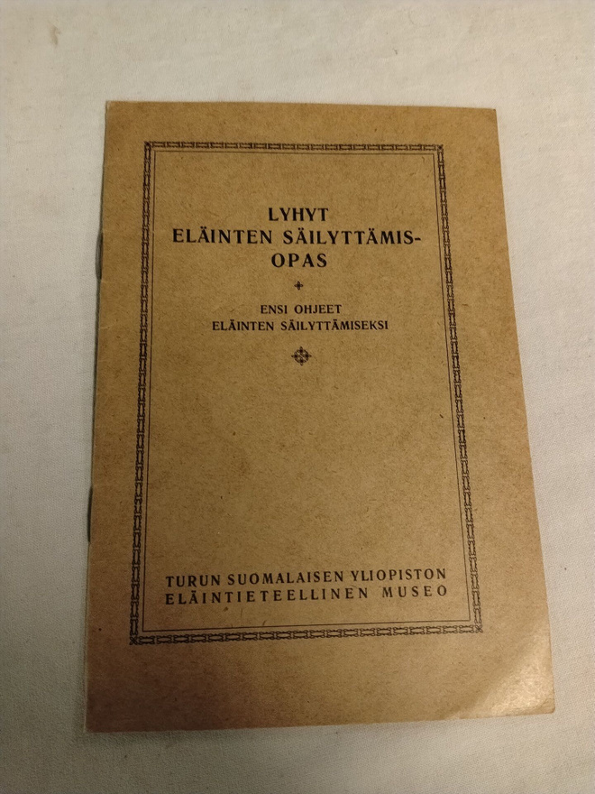 lyhyt eläinten säilyttämisopas