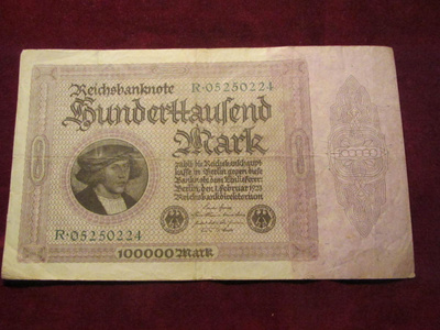 100000 mark 1923 Saksa-Germany