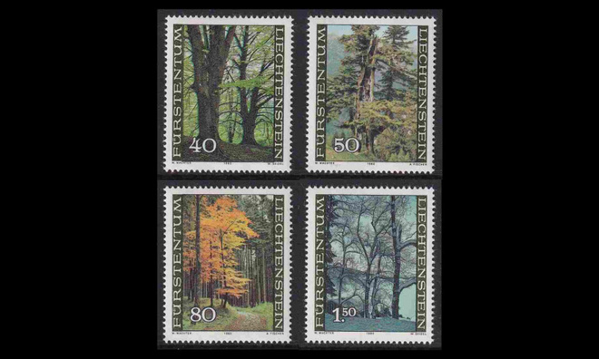 Liechtenstein 757-60 ** Metsän neljä vuodenaikaa (1980)