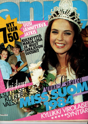 Anna n:o 7 1984 Miss Suomi-kisat. Seppo Ja Minna. Vuokko.
