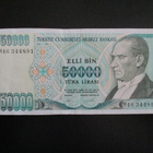 TURKEY 50 000 LIRA 1989 P-203 (K15-S118) - pikkukuva 1