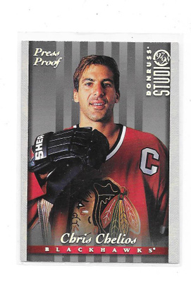 97-98 Studio Press Proof Silver #30 Chris Chelios Chicago