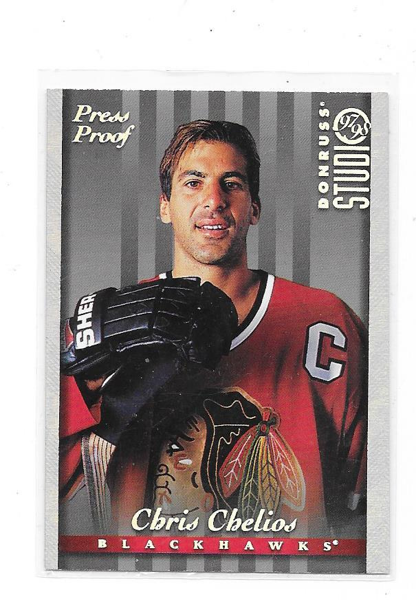 97-98 Studio Press Proof Silver #30 Chris Chelios Chicago