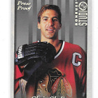 97-98 Studio Press Proof Silver #30 Chris Chelios Chicago - pikkukuva 1