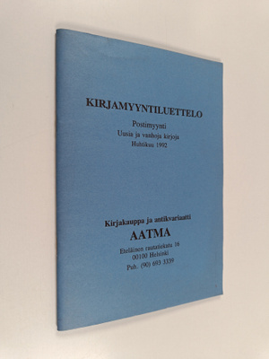 Kirjamyyntiluettelo : postimyynti uusia ja vanhoja kirjoj...