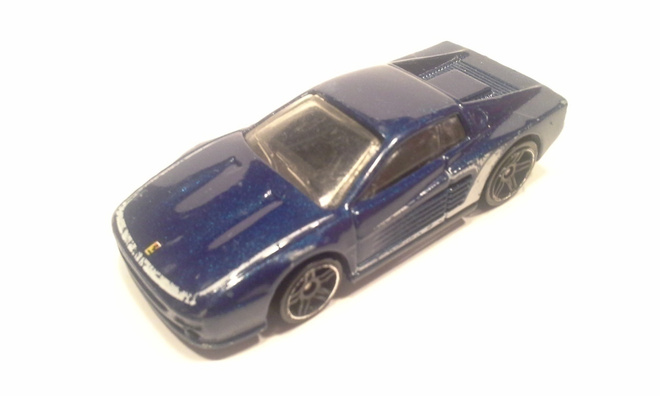 Ferrari F512M Hot Wheels tumman sininen Thaimaa 1997