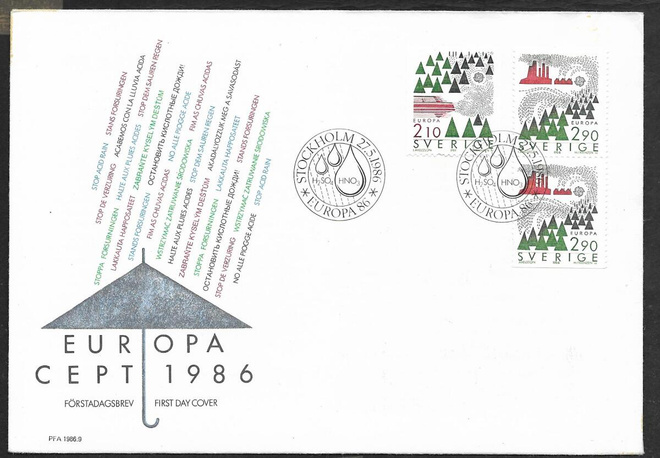 Ruotsi - Eurooppa 1986 (Fac. 1414-1415)