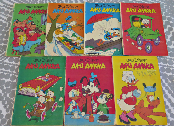 Aku Ankka -lehtiä vuodelta 1971 - 7 kpl