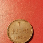 *Suomi *  1 penniä  *1912  *   Copper/Kupari *1+/EF - pikkukuva 1
