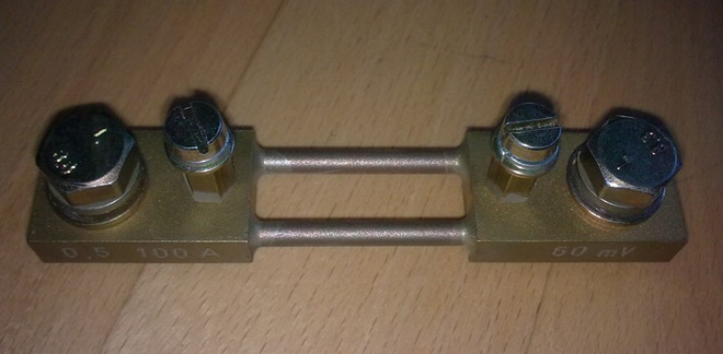 Shuntti vastus 100 A, 60 mV Luokka 0.5