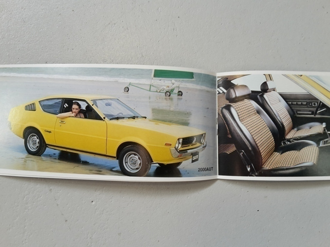 Mitsubishi mallisto -esite 70-luvun lopusta