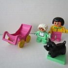 Vintage lego duplo 2784, Äiti ja lapsi ulkoilemassa - pikkukuva 3