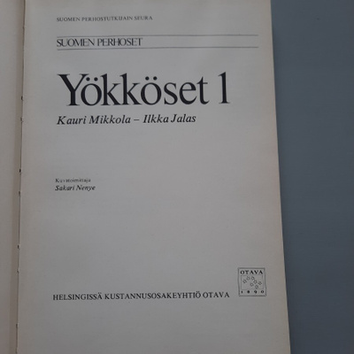 kirja Suomen perhoset Yökköset 1 Mikkola-Jalas
