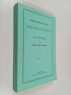 Suomalais-ugrilaisen seuran aikakauskirja = journal de la...