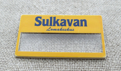 Sulkavan Lomakeskus nimikyltti 1972