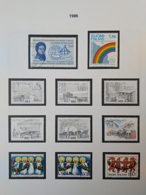 1986 Suomi postimerkki 6 kpl