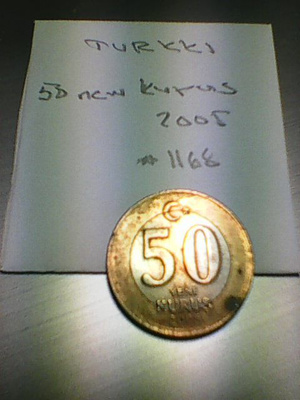 Turkki 50 new kurus 2005, km#1168