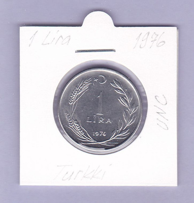 Turkki 1 Lira v.1976 KM#889a.2