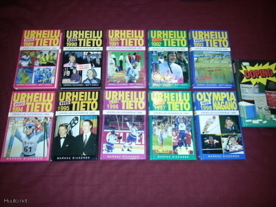 URHEILUTIETO 1989 - 1998 + Doping kirjat = 11kpl