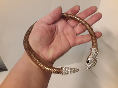 Vintage käärme kaulakoru kaulapanta