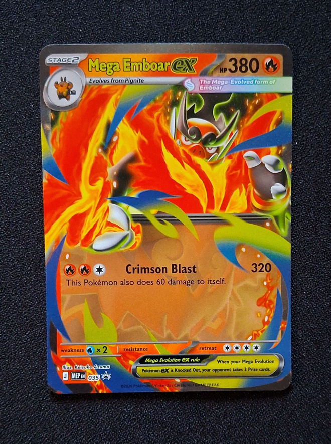 Pokemon kortti Mega Emboar ex 035